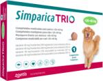 Zoetis Simparica Trio Caini 48 mg (20.1 - 40 kg) Deparazitare interna si externa, 3 x comprimate masticabile