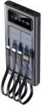 2GO Solar Napelemes Powerbank - LED-es Zseblámpa, 10000 mAh, Fekete (797371)