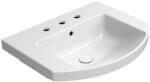 SAPHO GSI Norm kerámiamosdó 60x49 cm 3 furattal és túlfolyóval, ExtraGlaze fehér 8645311 (8645311)