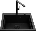 Pyramis Siros mosogató csapteleppel fekete/fekete 070169002BT (070169002BT)