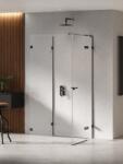 NEW TRENDY Eventa Black Chrome zuhanykabin 100x90 cm négyszögletes fekete fényes/átlátszó üveg EXK-6287