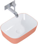 Elita Reni mosdótál 45.5x32.5 cm négyszögletes mosdótálak fehér-rózsaszín RE040460896100 (RE040460896100)