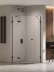 NEW TRENDY Eventa Black Chrome zuhanykabin 90x90 cm fekete fényes/átlátszó üveg EXK-6291
