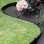 Nortene Etik Bordura polietilén ágyásszegély, egyenes és íves szegélyhez is (10 méter x 15 cm) antracit (2019514)