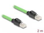 Delock Cablu de retea RJ45 Cat. 6A SFTP TPU 2m Verde pentru medii industriale, Delock 80890 (80890)