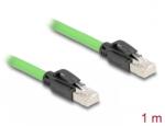 Delock Cablu de retea RJ45 Cat. 6A SFTP TPU 1m Verde pentru medii industriale, Delock 80889 (80889)