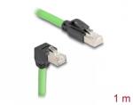 Delock Cablu de retea RJ45 Cat. 6A SFTP drept/unghi jos TPU 1m Verde pentru medii industriale, Delock 80895 (80895)