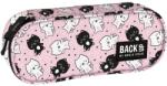 DERFORM BackUp cicás ovális tolltartó - Pink Cats (PB6A32)