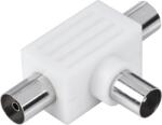Cabletech Antennacsatlakozó IEC tűs - 2x lyuk, műanyag (ZLA0357)