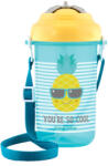 Canpol babies Преходна чаша със сламка и капаче Canpol - 400 ml, Ананас (4/102_yel)