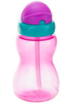 Canpol babies Преходно шише със сламка и капаче Canpol - 270 ml, Розово (56/109_pin) - kindermarket