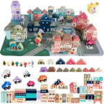 Kruzzel Cuburi de Construit din Lemn, Orasul meu, Set 115 Piese (11228)