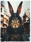 Unidragon Puzzle din Lemn, Animal, Iepurele Conte, 250 piese, 32x23 cm, Unidragon (4640157454415) Puzzle