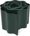 Hessa Bordura Gardulet Decorativ Plastic Ondulat pentru Gazon sau Flori, Dimensiuni 600x10cm, Verde (11466)