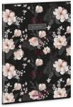 Ars Una Flowery Black A4 40 lapos Extra Kapcsos Vonalas Füzet (53113740)
