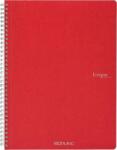 Fedrigoni Ecoqua A4 70 Lapos Piros Sima Spirálfüzet (19290006)