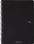 Fedrigoni Ecoqua A5 70 Lapos Fekete Kockás Spirálfüzet (19148109)
