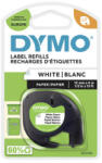 DYMO Bandă Dymo originală pentru imprimantă de etichete, Dymo, 59421, S0721510, imprimare neagră/fond alb, 4m, 12mm, bandă de hârtie LetraTag