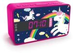 Bigben Interactive Kids Unicorn Dual ceas cu alarmă schimbabil cu panou frontal