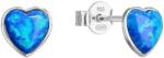 Evolution Group 11337.3 szintetikus kék szív opállal, (Ag, 925/1000, 0, 5 g), ezüst