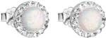 Evolution Group 31217.1 szintetikus opál, Swarovski kristályokkal, (Ag, 925/1000, 1 g, fehér)
