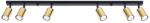 Sollux Spot Sollux SL. 1388 WINX 6xGU10/10W/230V negru/auriu (SLX1135)