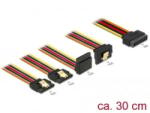 Delock 15 pin-es SATA kábel bemeneti zár funkcióval > 15 pin-es SATA tápcsatlakozó kimeneti 0, 3m (60148) (60148)