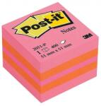 3M Notite adezive roz minicub Post-It 51 mm x 51 mm 400 file/cub 3M 2051-P (2051-P)