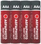 AgfaPhoto Elem, AAA, 4 db, féltartós (szén-cink), zsugor, AGFAPHOTO "Heavy Duty" APFAAAS4 (APFAAAS4)