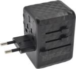 DVICED Világ utazó adapter 65W fekete (DV240001)