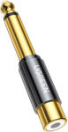 UGREEN Adaptor audio UGREEN AV169, 1x jack 6.35 mm tata la 1x RCA mama, Auriu (AV169-80731)