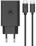 Motorola TurboPower 68W GaN hálózati töltőfej, gyors töltőadapter + Type-c töltőkábel, adatkábel, fekete (6, 5A, SJMC682)