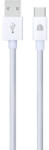 Dviced Cable USB-A to USB-C Nylon Textile 1, 25m - White (DV120008)