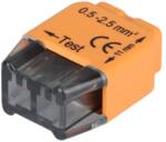 Tracon Csavar nélküli vezetékösszekötő, narancssárga, 2x0, 5-2, 5mm2, 450VAC, max. 16A (RVU2, 5-2) (RVU2,5-2)