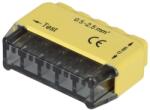 Tracon Csavar nélküli vezetékösszekötő, sárga, 5x0, 5-2, 5mm2, 450VAC, max. 16A (RVU2, 5-5) (RVU2,5-5)
