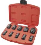 Fortum Gépi (impakt) dugófej klt. 1/2", 10db, 9-27mm × 37 mm ; feketített, műanyag tartóban (8818131)