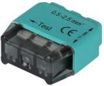 Tracon Csavar nélküli vezetékösszekötő, zöld, 3x0, 5-2, 5mm2, 450VAC, max. 16A (RVU2, 5-3) (RVU2,5-3)