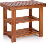CASARIA NINA előszobai pad cipőtartóval, 50x33x46cm, természetes barna Casaria