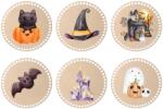ATMOWOOD Fa alátétek horgoláshoz - Halloween Válasszon váltazatot: : 10 cm