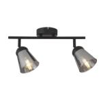 Searchlight Mega fekete-füstszínű mennyezeti spotlámpa (SL-61170-2SM) E14 2 izzós IP20 (61170-2SM)