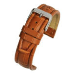 LBS Curea Ceas Piele Naturala Croco (cafenie) 16mm