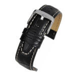 LBS Curea Piele Naturala Textura Super Croc (neagra) 22mm