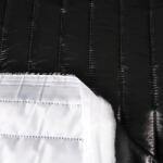 Takoy Steppelt ortalion anyag /Ruházati vízlepergetős anyag fekete - műbőr hatású