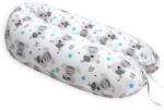 Scamp Perna Perna de gravide si alaptare cu husa detasabila din bumbac, 150 cm, Blue Star Bear (PG253)