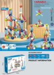 Mamido Set construcție magnetică, variabilă, 108 buc Jucarii de constructii magnetice