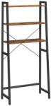 ARTOOL Raft pentru baie, deasupra toaletei, Artool, pal si otel, 3 polite, maro rustic si negru, 64x30x156 cm GartenVIP DiyLine