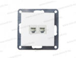 NEOCROSS fehér CAT 6 2xRJ45 dupla adatátviteli csatlakozó