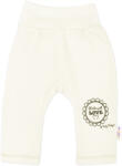 Baby Nellys Pantaloni de trening pentru bebelusi Fabricati cu dragoste, Baby Nellys, ecru