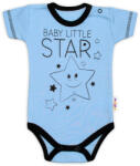 Baby Nellys Body maneca scurta Baby Nellys, Baby Little Star - albastru