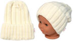 Baby Nellys BEBE NELLYS Şapcă atemporală de iarnă Mom and Baby, crem